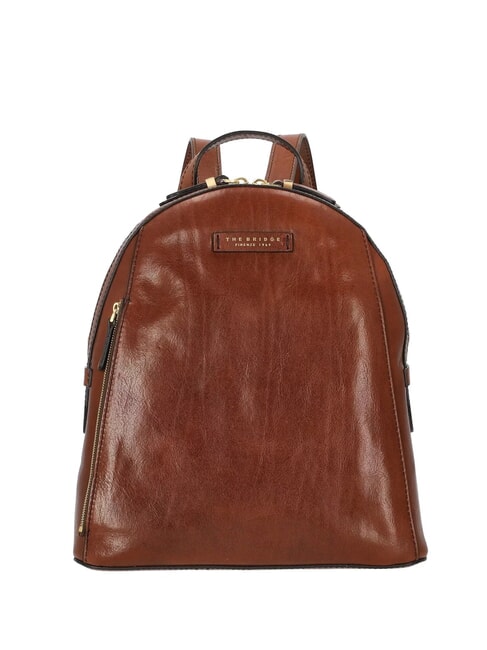 THE BRIDGE COSTANZA Lederrucksack mit vertikaler Tasche BRAUN - Damentaschen