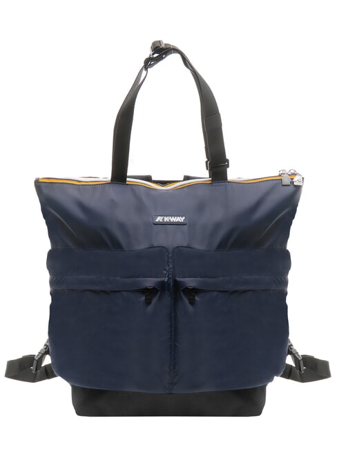 KWAY NOAM Nylon-Rucksack / Einkaufstasche blaue Tiefe - Damentaschen
