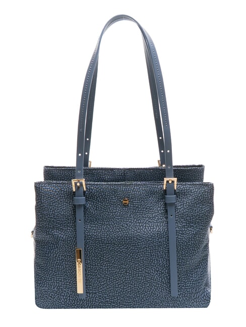 BORBONESE L'ECOLE NYLON Schultershopper, mit Schultergurt Denim - Damentaschen