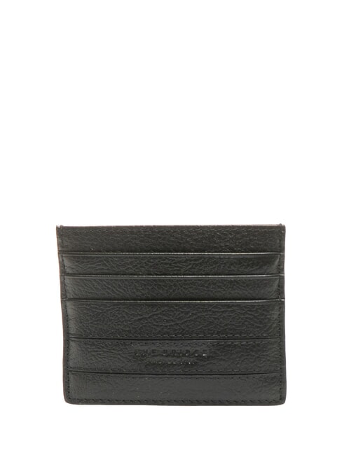 THE BRIDGE CESARE Flaches Kartenetui aus Leder Schwarz - Brieftaschen Herren