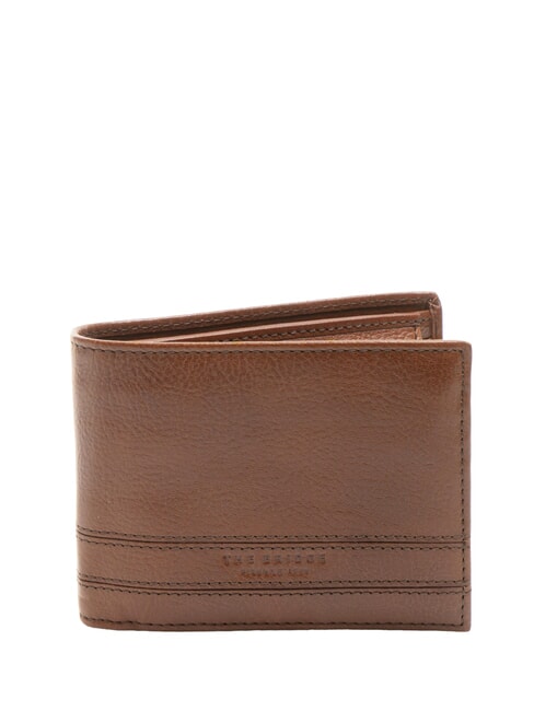 THE BRIDGE CESARE  Lederbrieftasche Braun / Palladium - Brieftaschen Herren