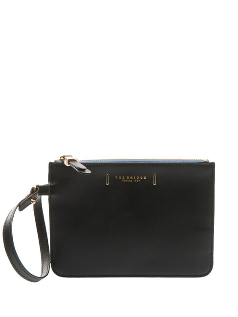 THE BRIDGE CHIARA Clutch aus Leder Schwarzes Gold - Damentaschen