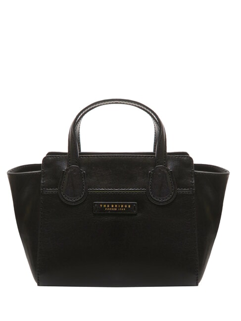 THE BRIDGE ELETTRA Lederhandtasche mit Schultergurt Schwarzes Gold - Damentaschen
