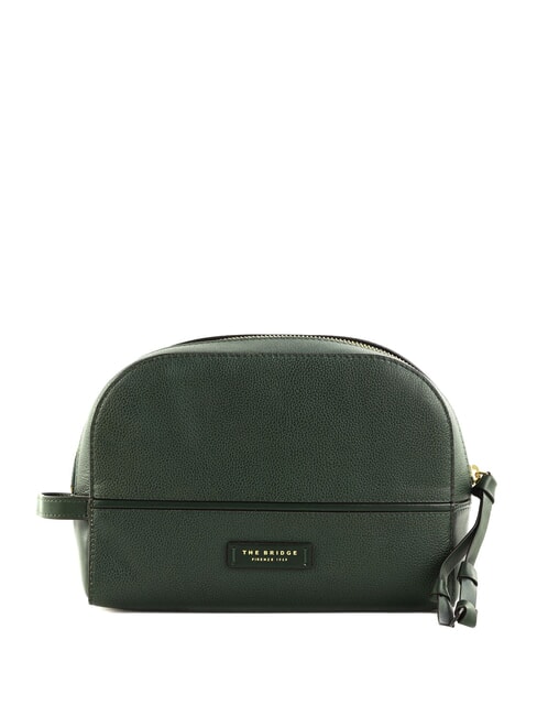 THE BRIDGE DOMITILLA Kosmetiktasche aus Leder goldfarbener Malachit - Beauty-Case