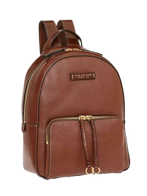THE BRIDGE CARLOTTA Runder Lederrucksack BRAUN - Damentaschen
