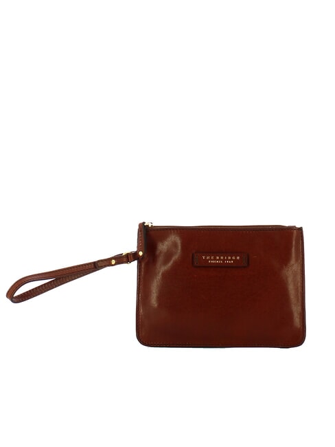 THE BRIDGE LEDA Lederclutch mit Manschette BRAUN - Damentaschen
