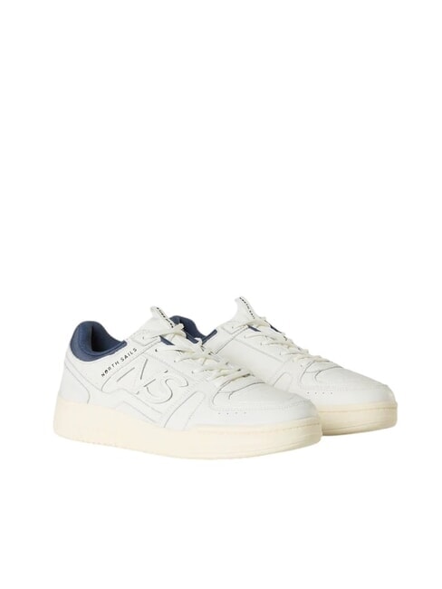 NORTH SAILS JETTY PRO DIVE Leder-Sneakers weiß/dunkles Denim - Herrenschuhe
