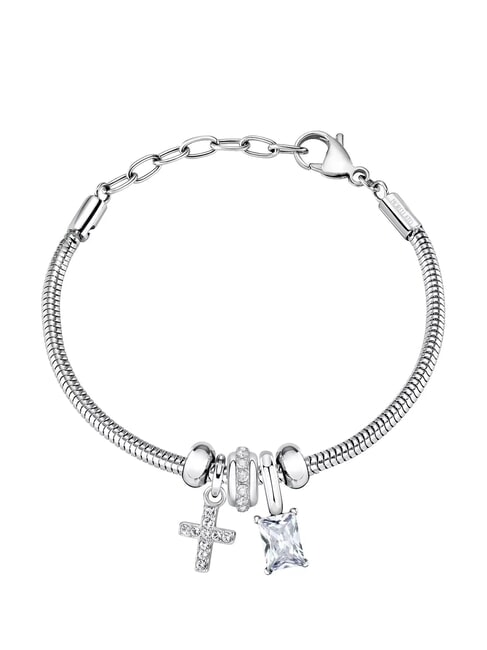 MORELLATO DROPS  Stahlarmband mit Kristallanhänger SILBER - Armbänder