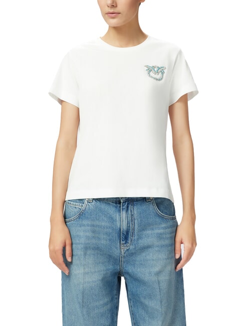 PINKO NAMBRONE  Baumwoll-T-Shirt weiß-schneeweiß - T-Shirts und Tops für Damen