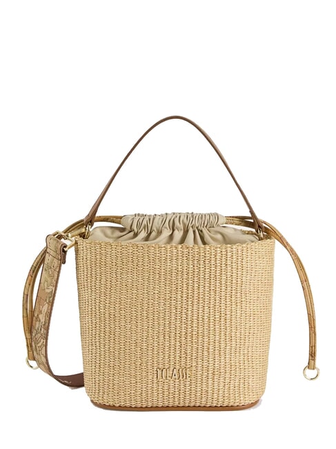 ALVIERO MARTINI PRIMA CLASSE GEO BAMBU Mini-Beuteltasche aus Raffiabast natürlich - Damentaschen
