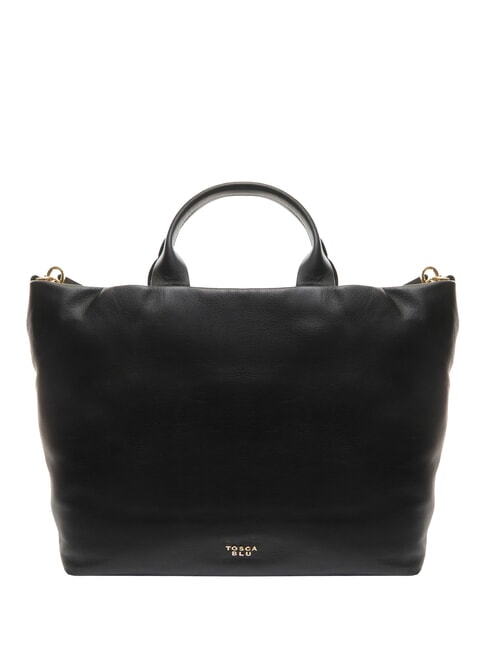 TOSCA BLU BEATRICE Ledertasche mit Henkel und Schultergurt Schwarz - Damentaschen