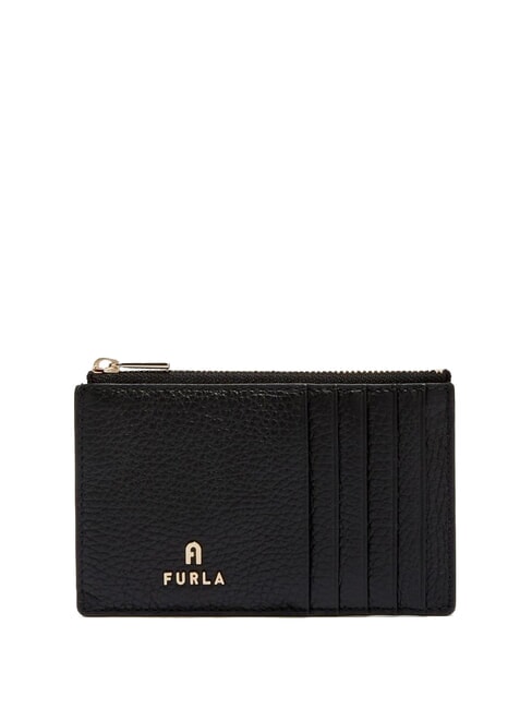 FURLA CAMELIA Flache Geldbörse aus Leder Schwarz - Brieftaschen Damen