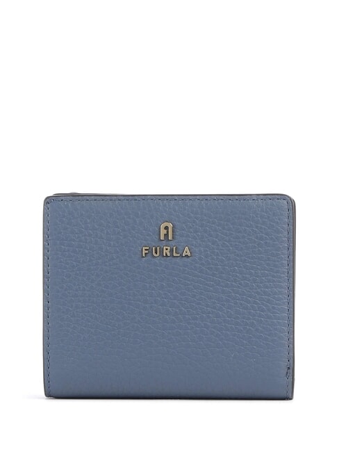 FURLA CAMELIA Kompakte Brieftasche aus Kalbsleder Denim - Brieftaschen Damen