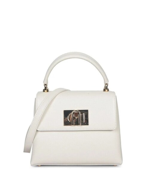FURLA 1927 Mini-Handtasche mit Schultergurt aus Leder CREME - Damentaschen