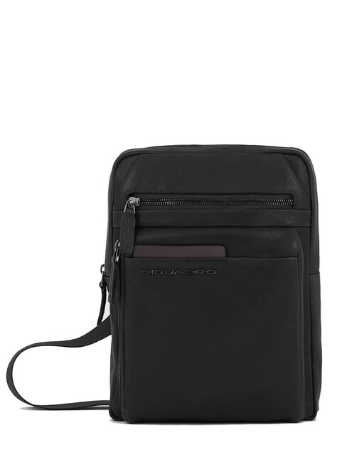 PIQUADRO PAAVO Große iPad-Tasche aus Leder Schwarz - Umhängetaschen Herren
