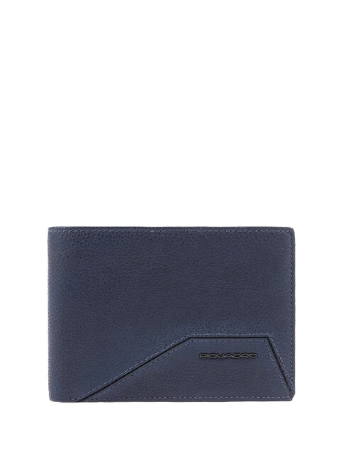 PIQUADRO RHINO Lederbrieftasche mit Klappe Blau - Brieftaschen Herren