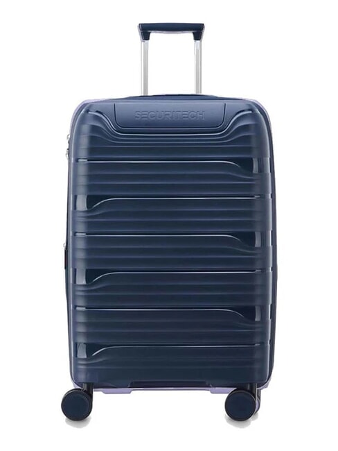 DELSEY SECURITECH DUNE Mittelgroßer erweiterbarer Trolley Blau - Harte Trolleys