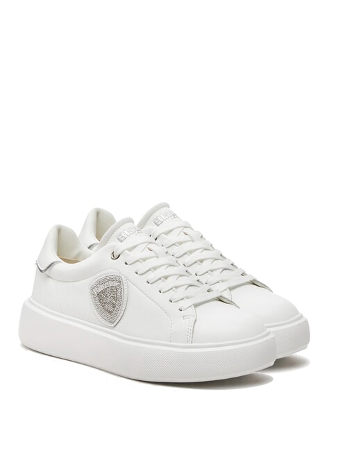 BLAUER VENUS Sneaker mit Strass-Emblem Weiß - Damenschuhe