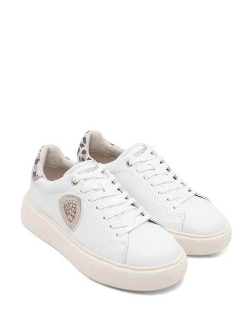 BLAUER VENUS Sneaker mit Animalier-Einsatz weiß/leopard - Damenschuhe