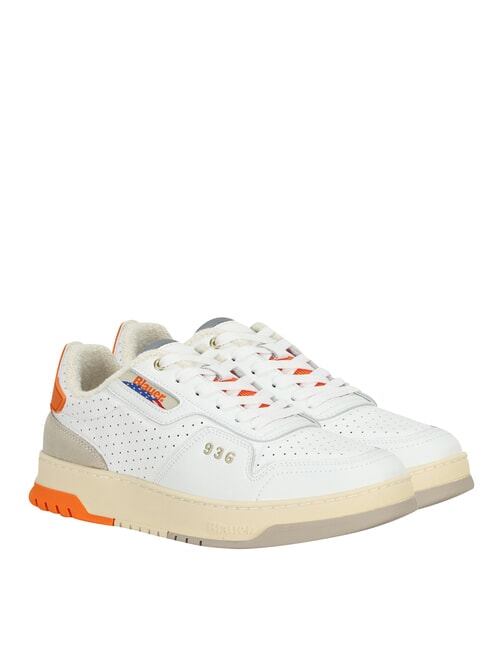 BLAUER HARPER Turnschuhe weiß/orange - Herrenschuhe