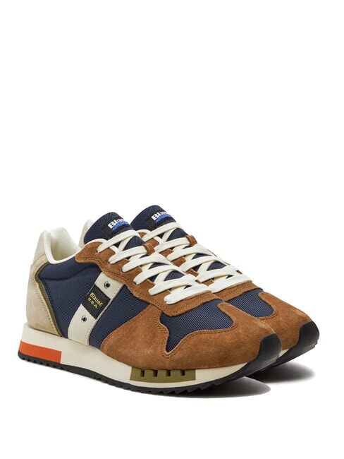 BLAUER QUEENS Laufschuhe Cognac/Marineblau - Herrenschuhe