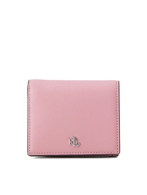 RALPH LAUREN COMPACT Kleine Geldbörse aus Leder malvenfarbene Rosen11 - Brieftaschen Damen