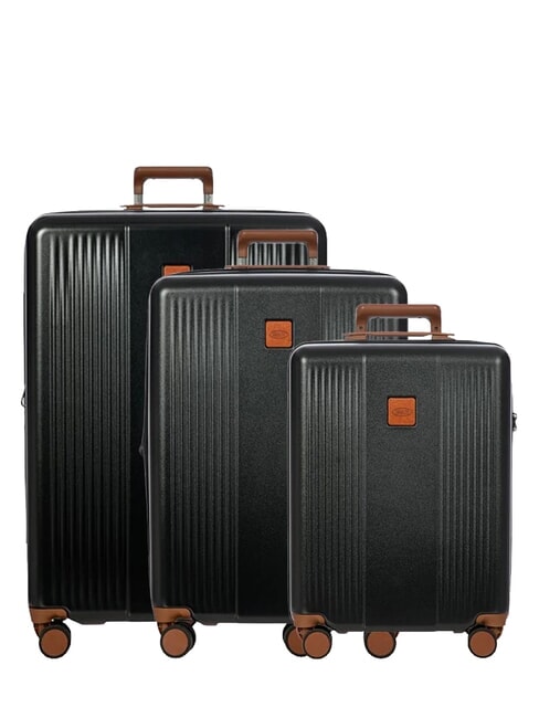 BRIC’S FERRARA 3er-Set Trolleys: Kabine, mittel und groß erweiterbar Schwarz - Trolleyset