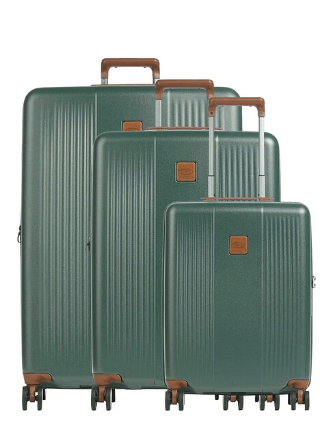 BRIC’S FERRARA 3er-Set Trolleys: Kabine, mittel und groß erweiterbar grün - Trolleyset