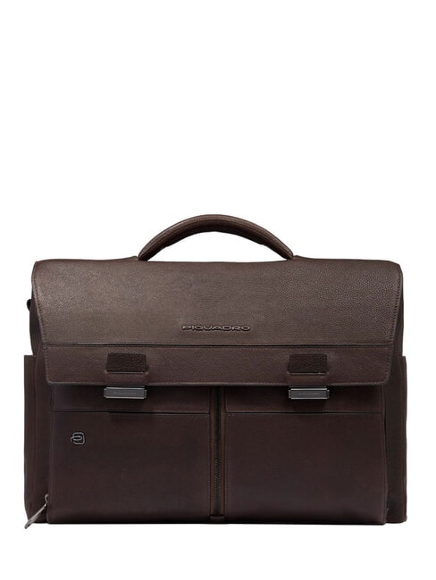 PIQUADRO HEDLEY 15,6" Laptop-Aktentasche aus Leder MORO - Arbeitstaschen