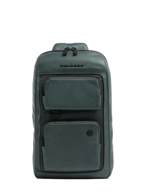 PIQUADRO LIKO Rucksack / Tablet-Umhängetasche GRÜN - PC-Rucksäcke