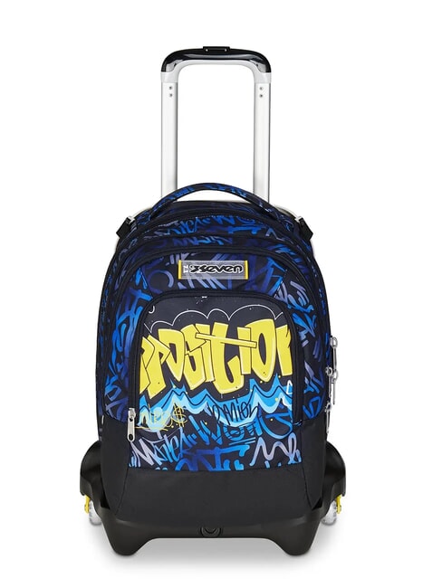 SEVEN SPOT BOY JACK 3WD Trolley 2 abnehmbare Rucksäcke, 3 Räder blautief - Rucksäcke mit Trolleyfunktion