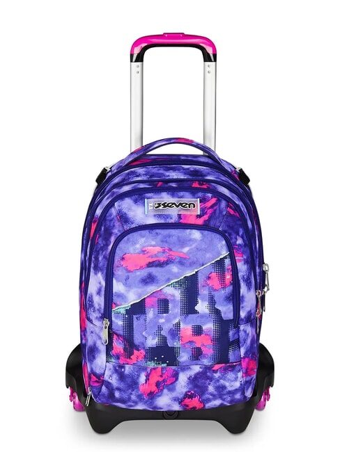 SEVEN SHADY DYE GIRL JACK 3WD Trolley 2 abnehmbare Rucksäcke, 3 Räder violett - Rucksäcke mit Trolleyfunktion