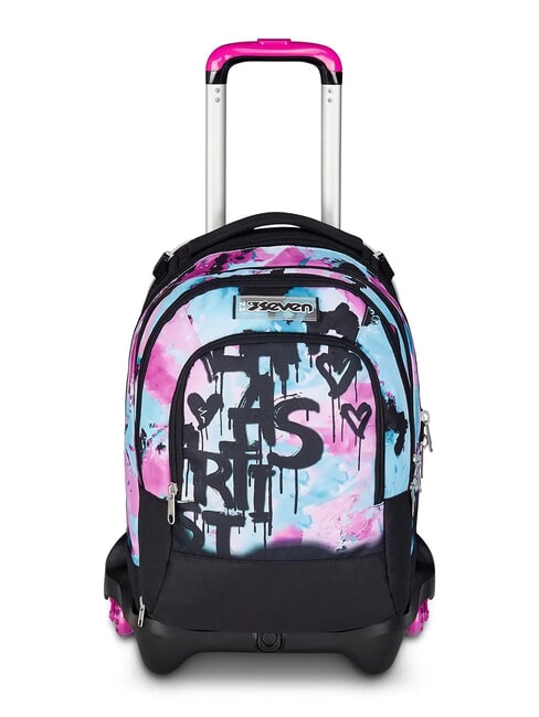SEVEN GRAFFITI GIRL JACK 3WD Trolley 2 abnehmbare Rucksäcke, 3 Räder Dämmerung - Rucksäcke mit Trolleyfunktion