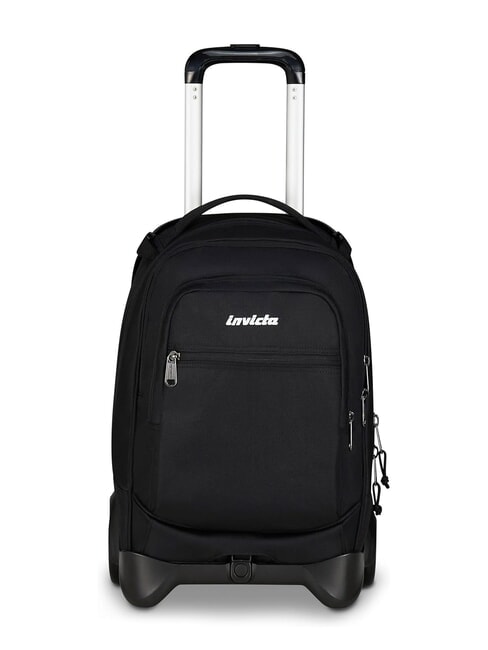INVICTA PLUG PLAIN Abnehmbarer Trolley-Rucksack, Laptop-Halterung Schwarz - Rucksäcke mit Trolleyfunktion