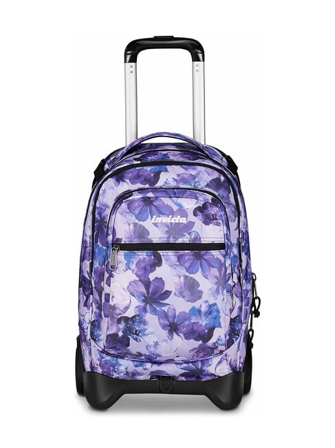 INVICTA PLUG FANTASY Abnehmbarer Trolley-Rucksack, Laptop-Halterung Lilienblüten - Rucksäcke mit Trolleyfunktion