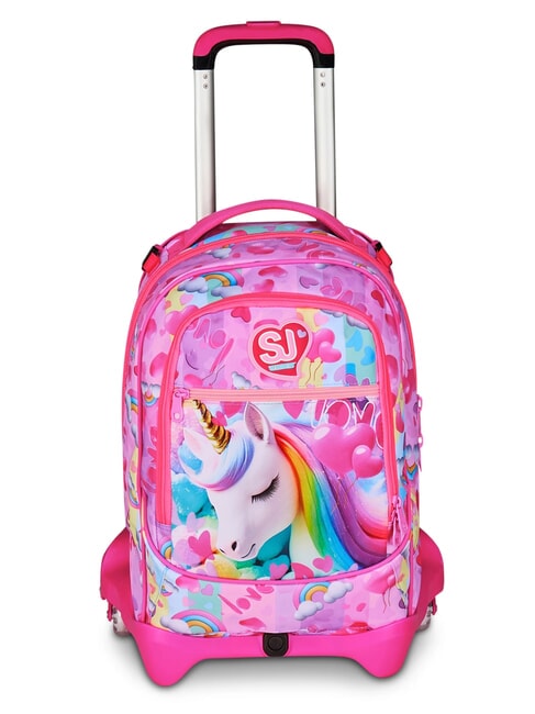 SJGANG FLYUNICORN GIRL 3WD Abnehmbarer Rucksack-Trolley, 3 Räder fuchsiafluo - Rucksäcke mit Trolleyfunktion
