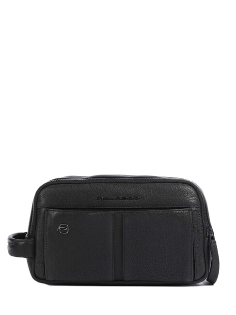PIQUADRO HEDLEY Kosmetiktasche aus Leder Schwarz - Beauty-Case