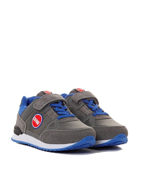 COLMAR SUPREME COLORS KIDS Turnschuhe mit Klettverschluss grau/blau - Kinderschuhe