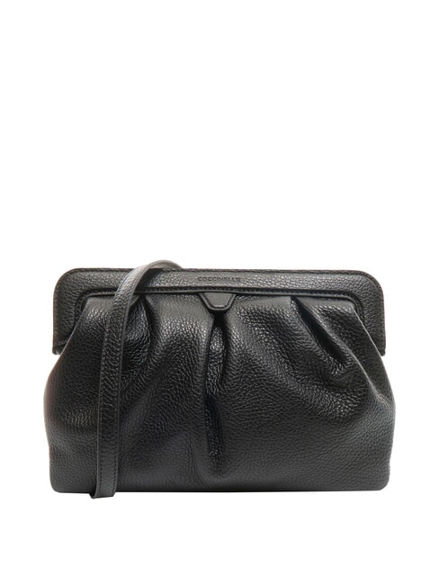 COCCINELLE DILETTA SOFT Clutch aus gehämmertem Leder Schwarz - Damentaschen