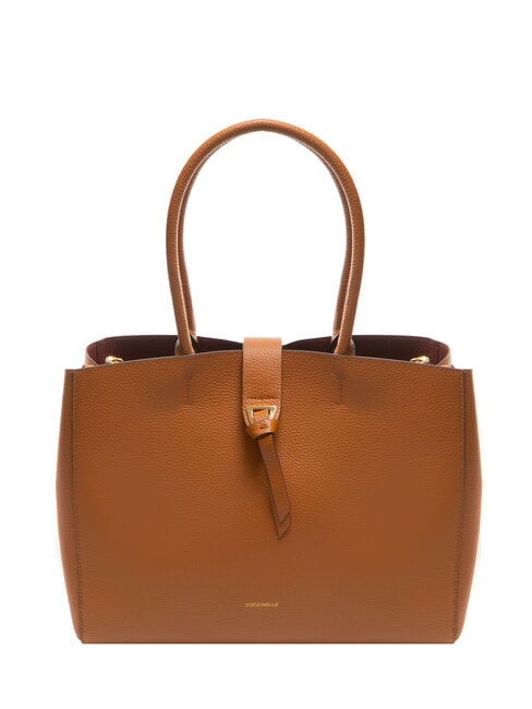 COCCINELLE ALBA Schultertasche aus gehämmertem Leder CUIR - Damentaschen