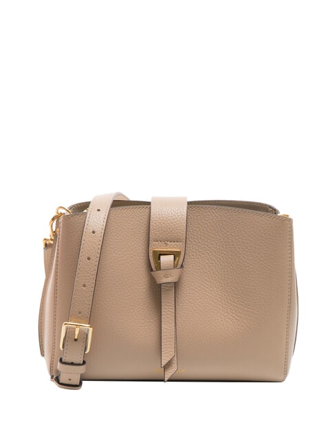 COCCINELLE ALBA Schultertasche aus gehämmertem Leder Puderrosa - Damentaschen