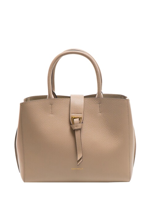 COCCINELLE ALBA Tote Bag aus gehämmertem Leder Puderrosa - Damentaschen