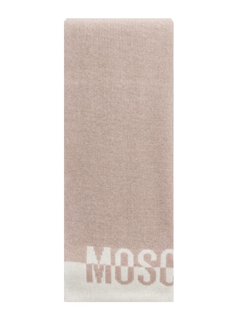 MOSCHINO BICOLOR Schal mit Logo Beige - Schals