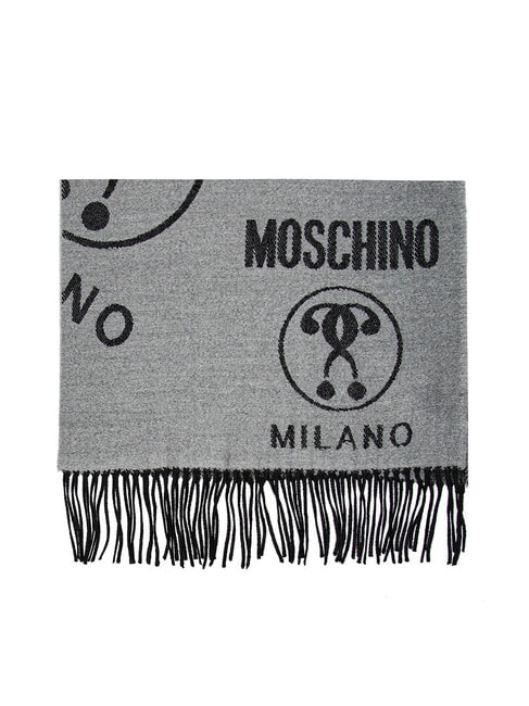 MOSCHINO JACQUARD Schal mit Fransen grau - Schals