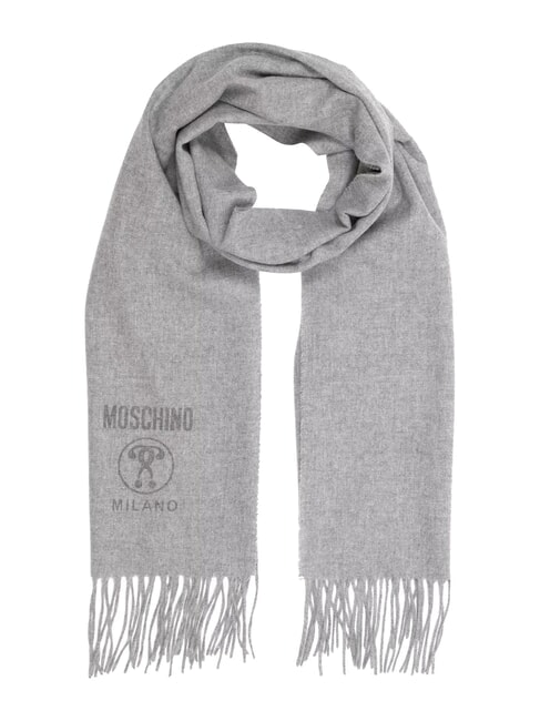 MOSCHINO BASIC Wollschal mit Fransen hellgrau - Schals