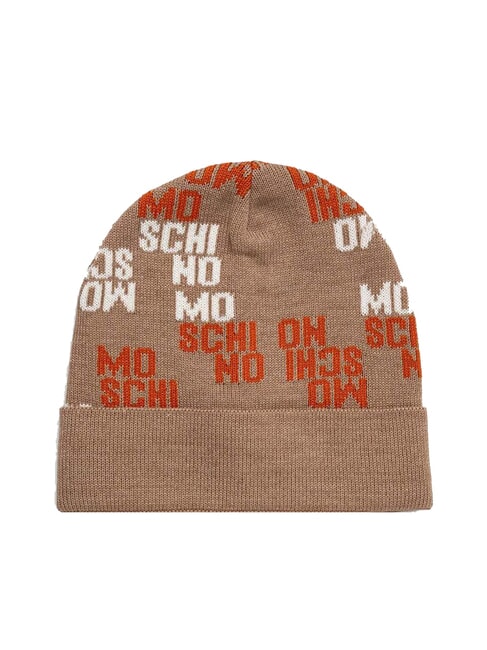 MOSCHINO LOGO BICOLOR Umschlagmütze Beige - Mützen/Hüte