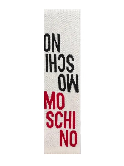 MOSCHINO LOGO BICOLOR Schal aus Wollmischung Creme - Schals