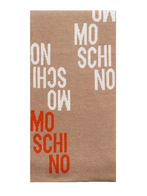 MOSCHINO LOGO BICOLOR Schal aus Wollmischung Beige - Schals