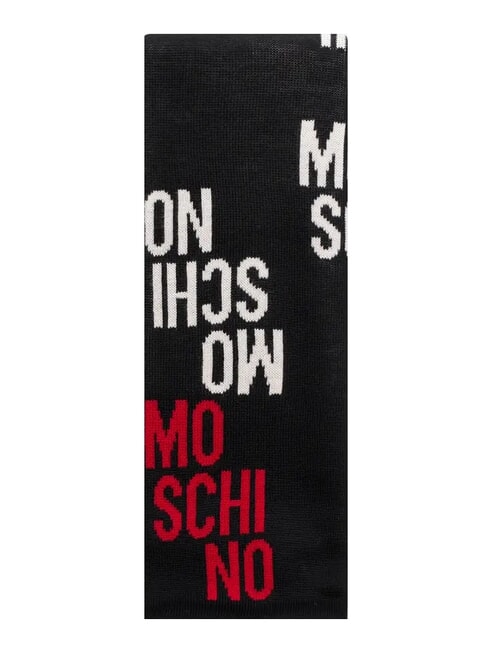 MOSCHINO LOGO BICOLOR Schal aus Wollmischung Schwarz - Schals