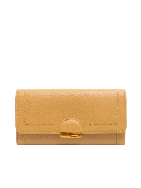 COCCINELLE TALEA Kontinentale Brieftasche aus gehämmertem Leder frisches Beige - Brieftaschen Damen